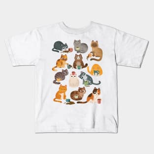 Cats and Coffee Kids T-Shirt